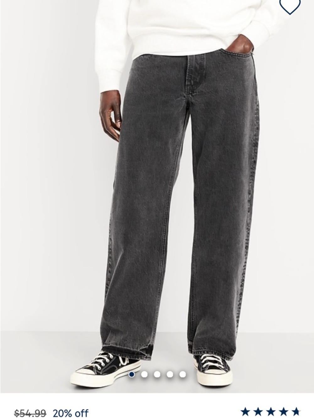 Old Navy Men's Washed Black Straight-Leg Jeans